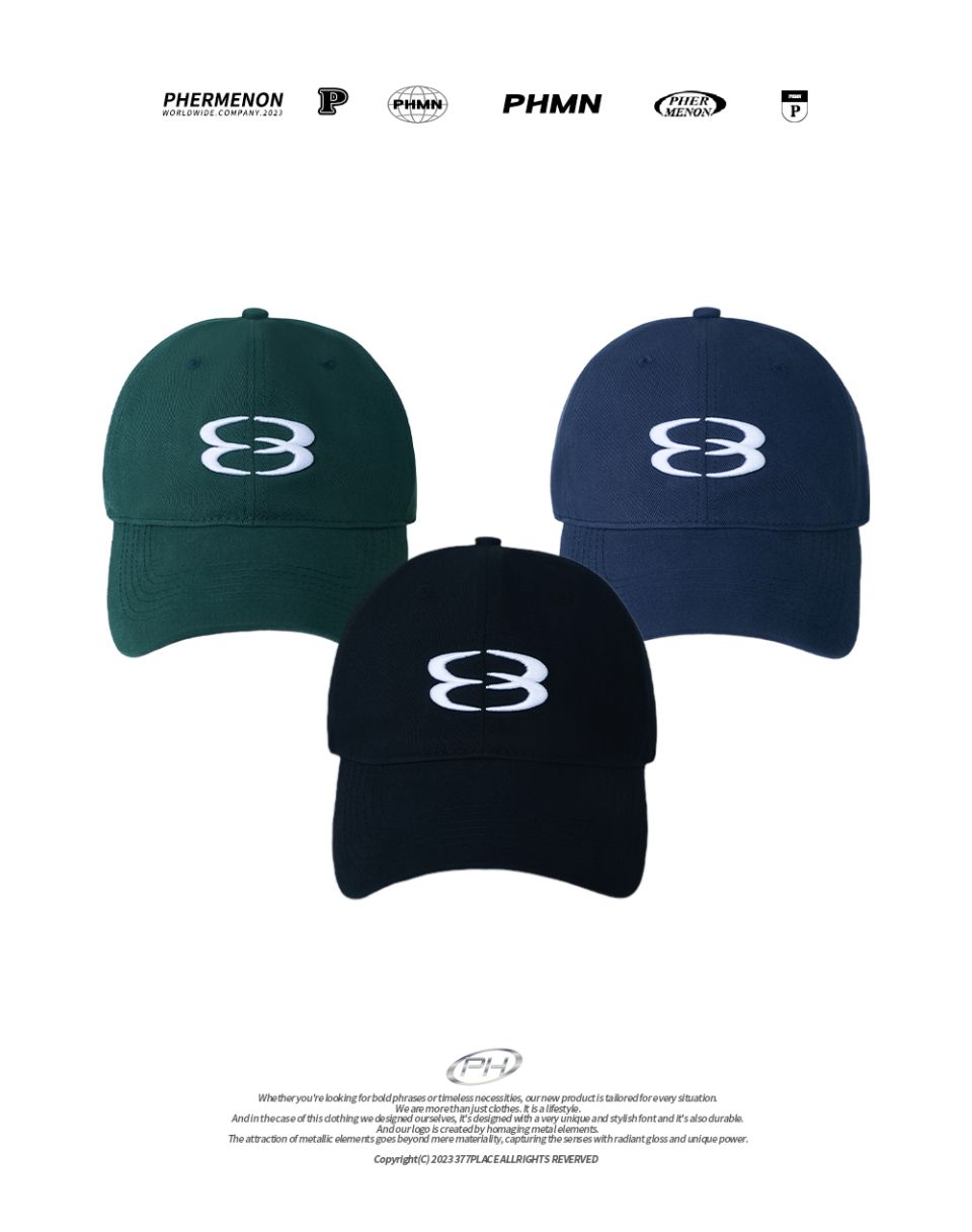 MUSINSA | PHERMENON Signature Symbol Logo Ball Cap - Navy