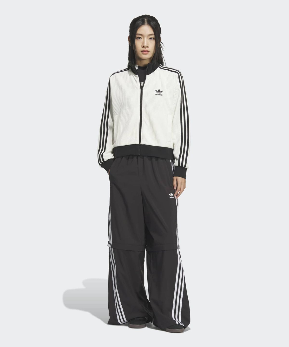 아디다스(ADIDAS) 니트 트랙탑  - 화이트:블랙 / KC2649