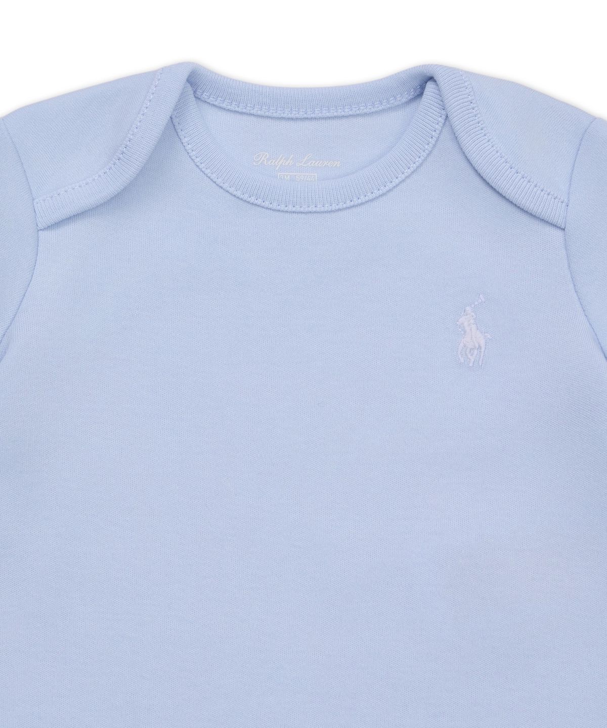폴로 랄프 로렌 칠드런(POLO RALPH LAUREN CHILDREN) 투알 코튼 쓰리피스 기프트 세트-블루