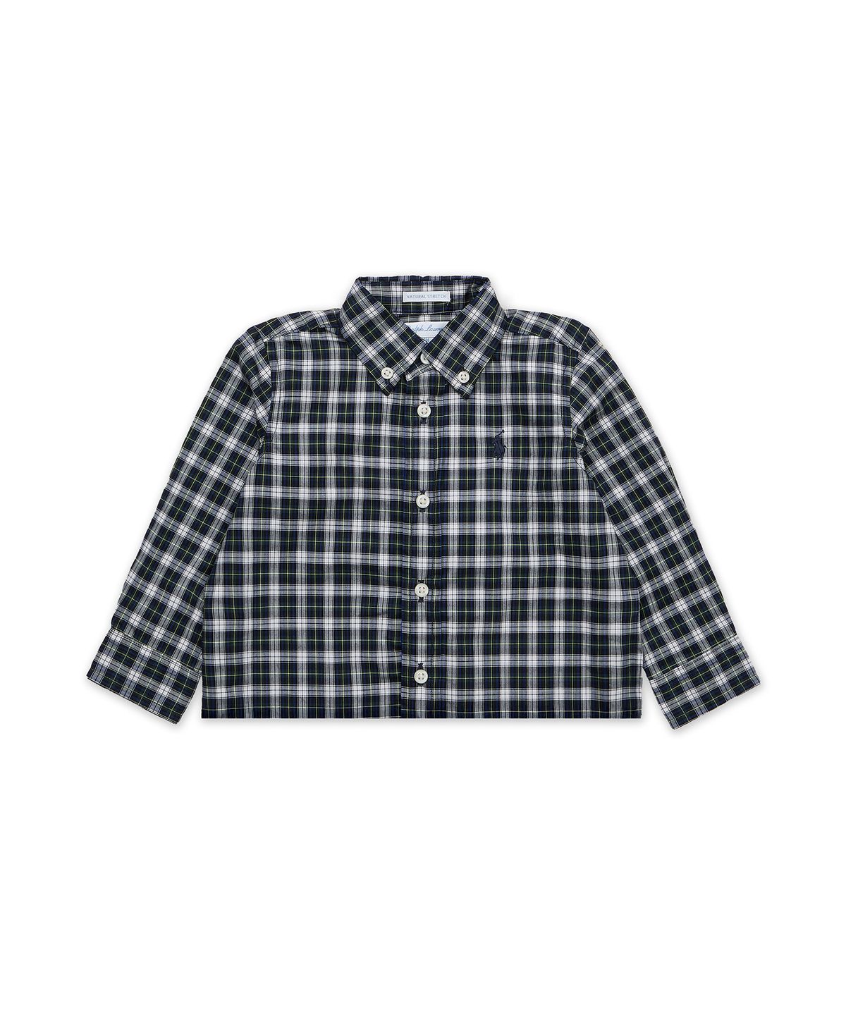 폴로 랄프 로렌 칠드런(POLO RALPH LAUREN CHILDREN) 플래드 셔츠, 벨트 앤 캔버스 팬츠 세트-멀티 컬러