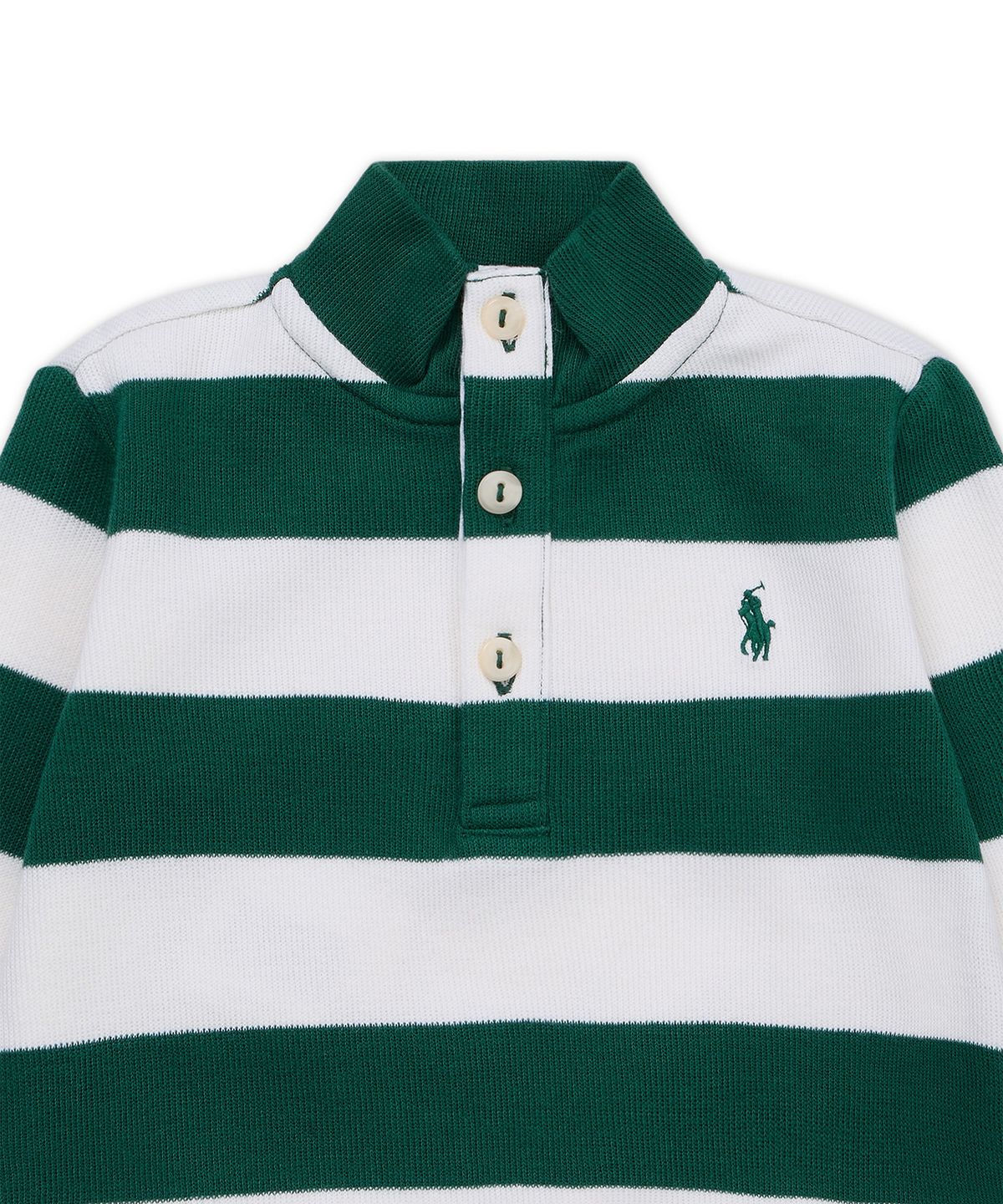 폴로 랄프 로렌 칠드런(POLO RALPH LAUREN CHILDREN) 스트라이프 에스테이트 리브 풀오버 앤 팬츠 세트-그린