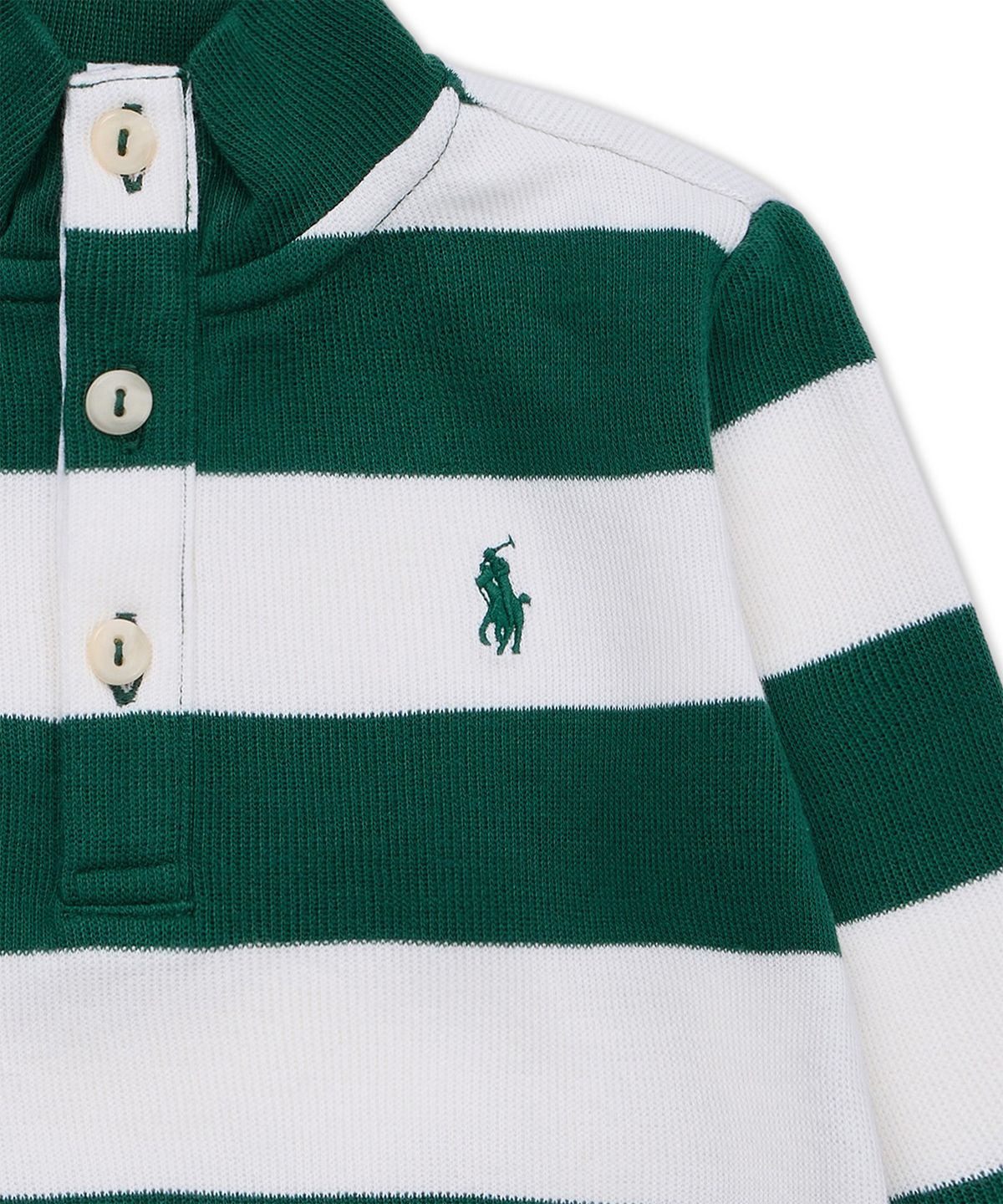 폴로 랄프 로렌 칠드런(POLO RALPH LAUREN CHILDREN) 스트라이프 에스테이트 리브 풀오버 앤 팬츠 세트-그린