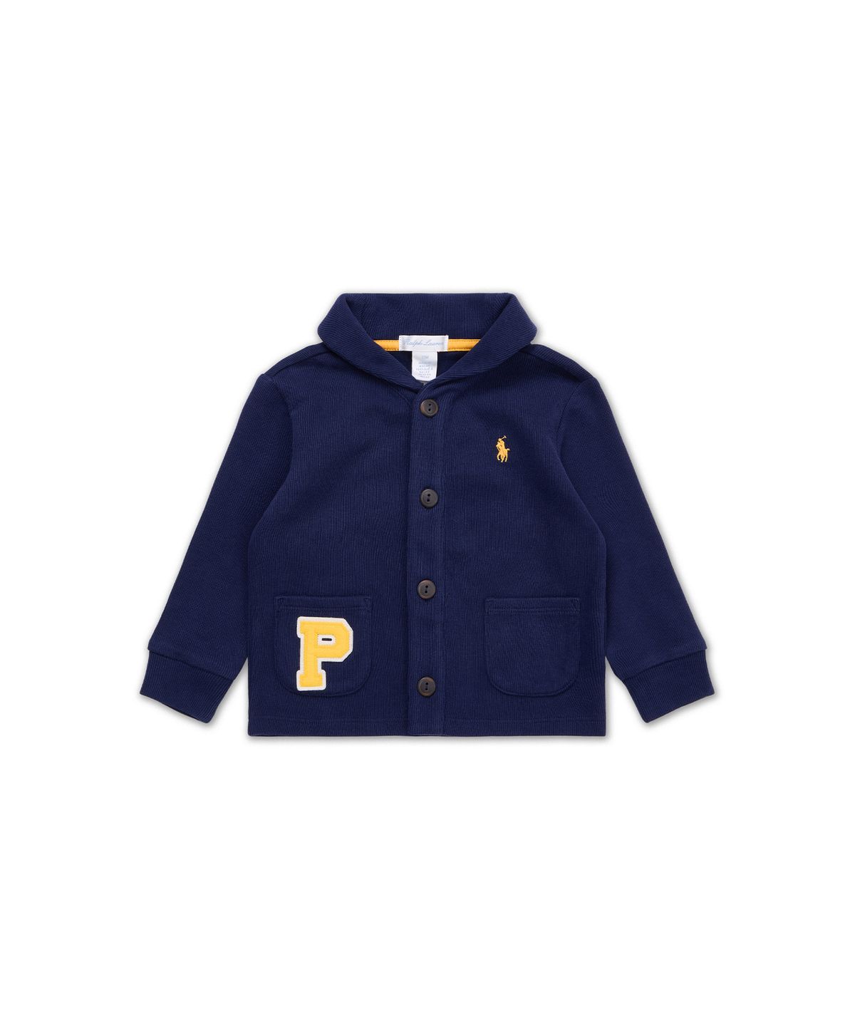폴로 랄프 로렌 칠드런(POLO RALPH LAUREN CHILDREN) 에스테이트 리브 레터 재킷 앤 팬츠 세트-네이비