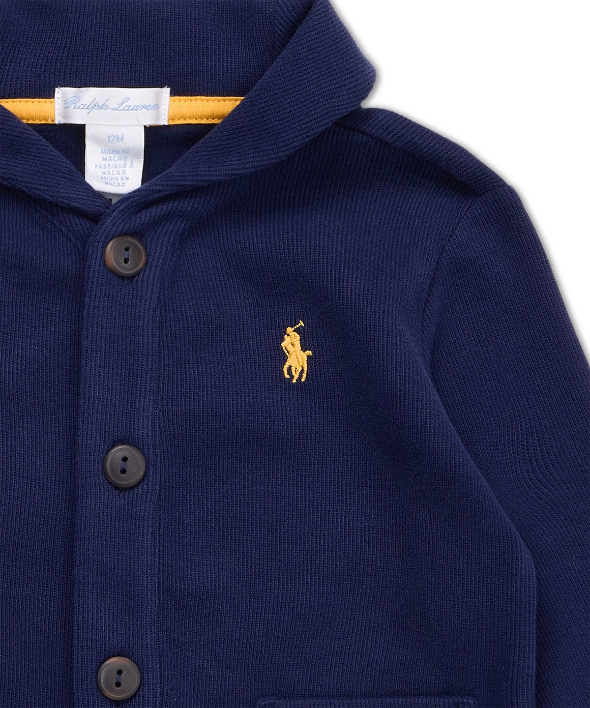 폴로 랄프 로렌 칠드런(POLO RALPH LAUREN CHILDREN) 에스테이트 리브 레터 재킷 앤 팬츠 세트-네이비