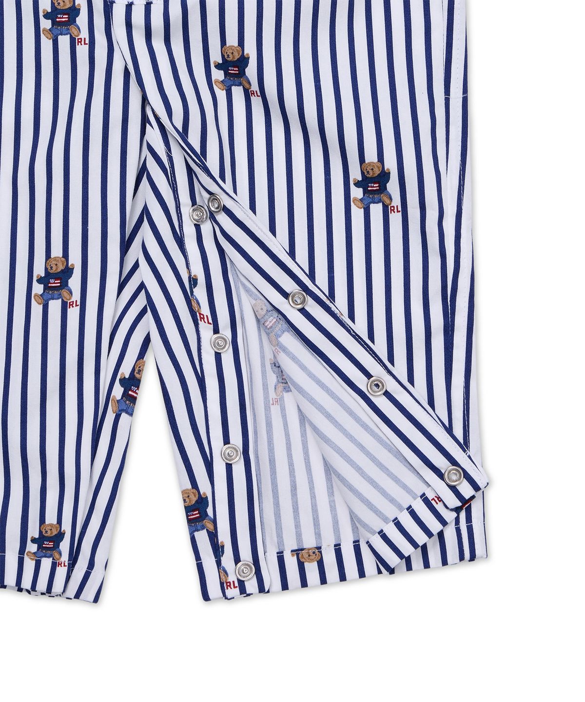 폴로 랄프 로렌 칠드런(POLO RALPH LAUREN CHILDREN) 폴로 베어 스트라이프 코튼 포플린 커버올-멀티 컬러