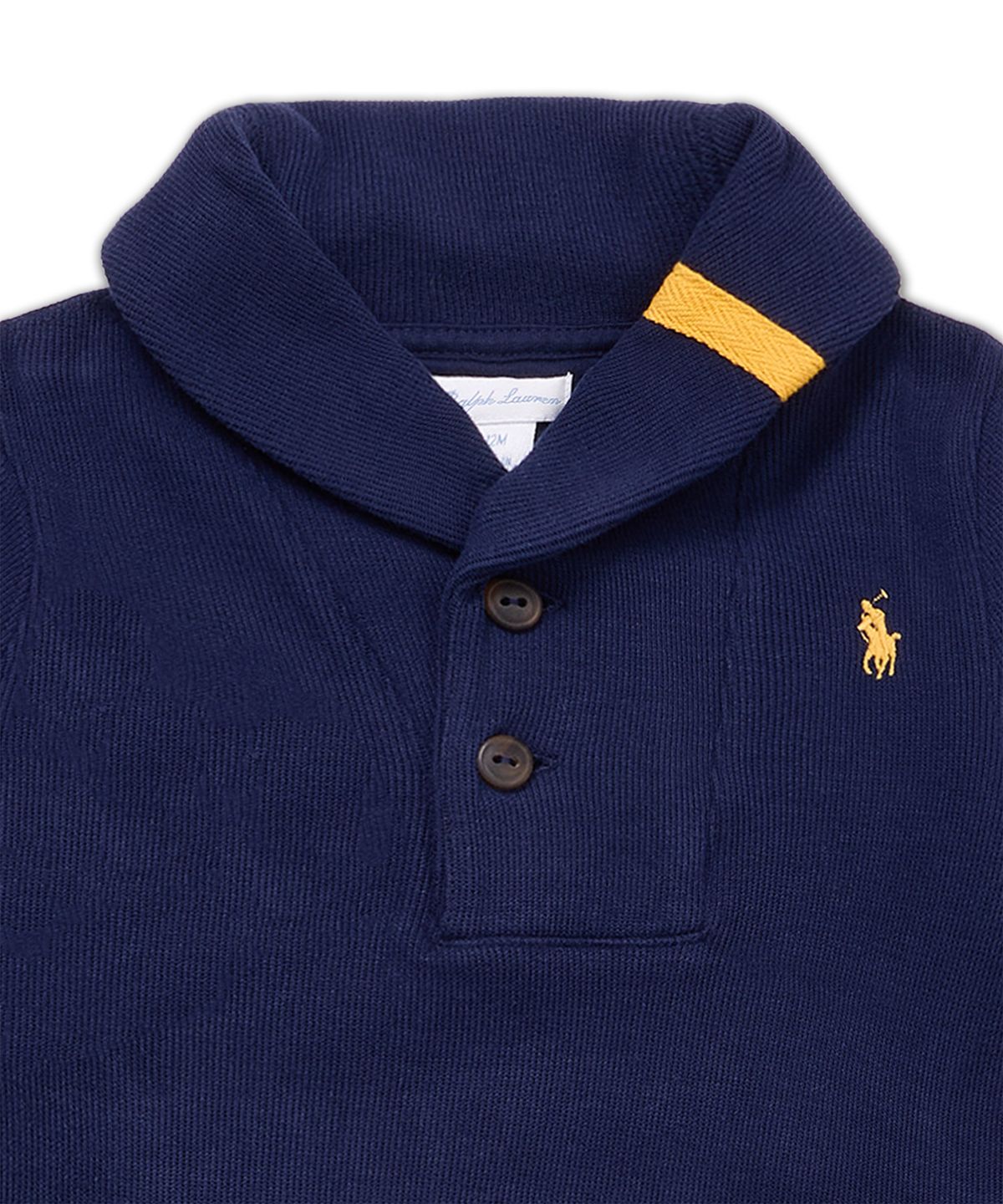 폴로 랄프 로렌 칠드런(POLO RALPH LAUREN CHILDREN) 에스테이트 리브 코튼 숄 커버올-네이비