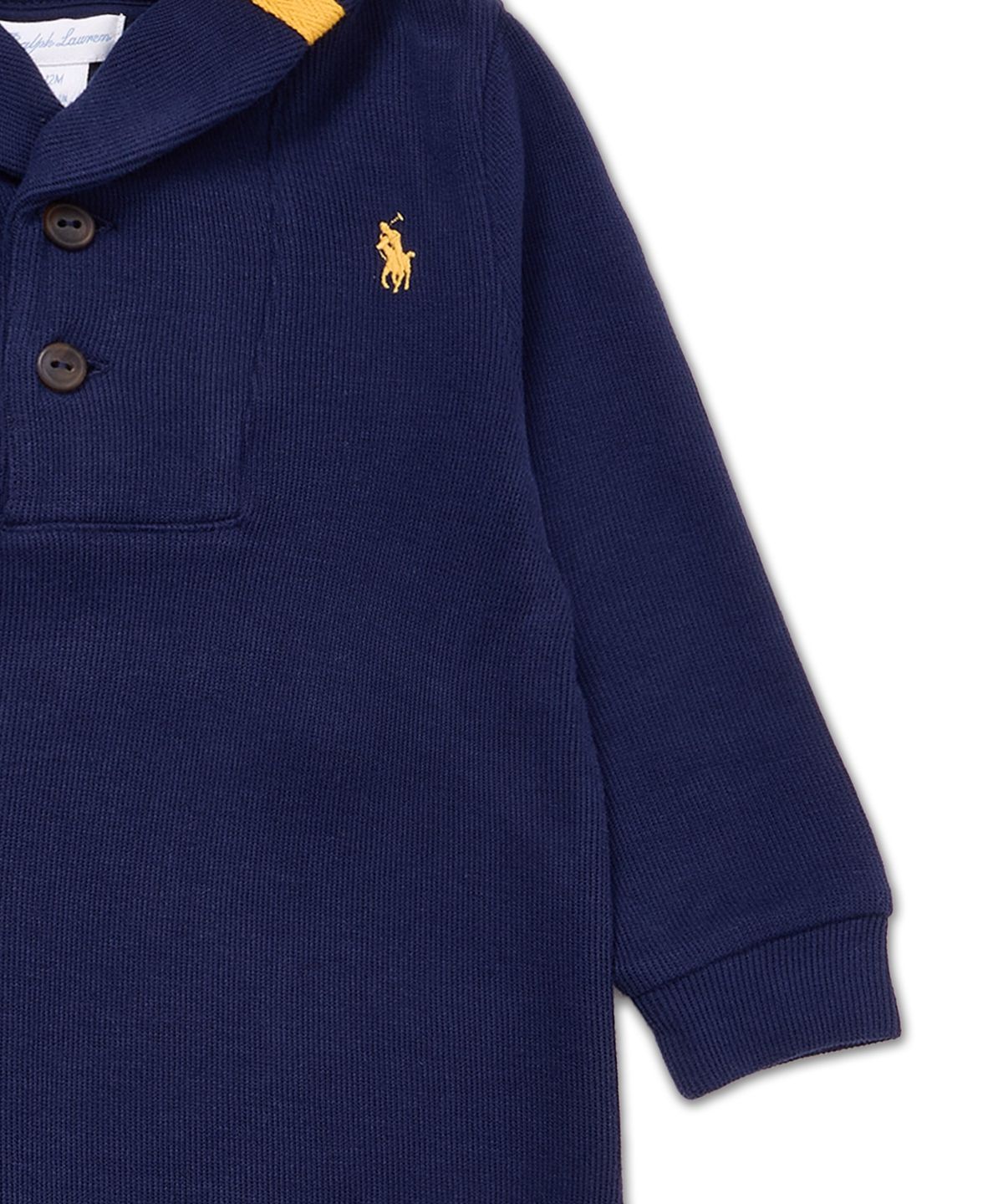 폴로 랄프 로렌 칠드런(POLO RALPH LAUREN CHILDREN) 에스테이트 리브 코튼 숄 커버올-네이비