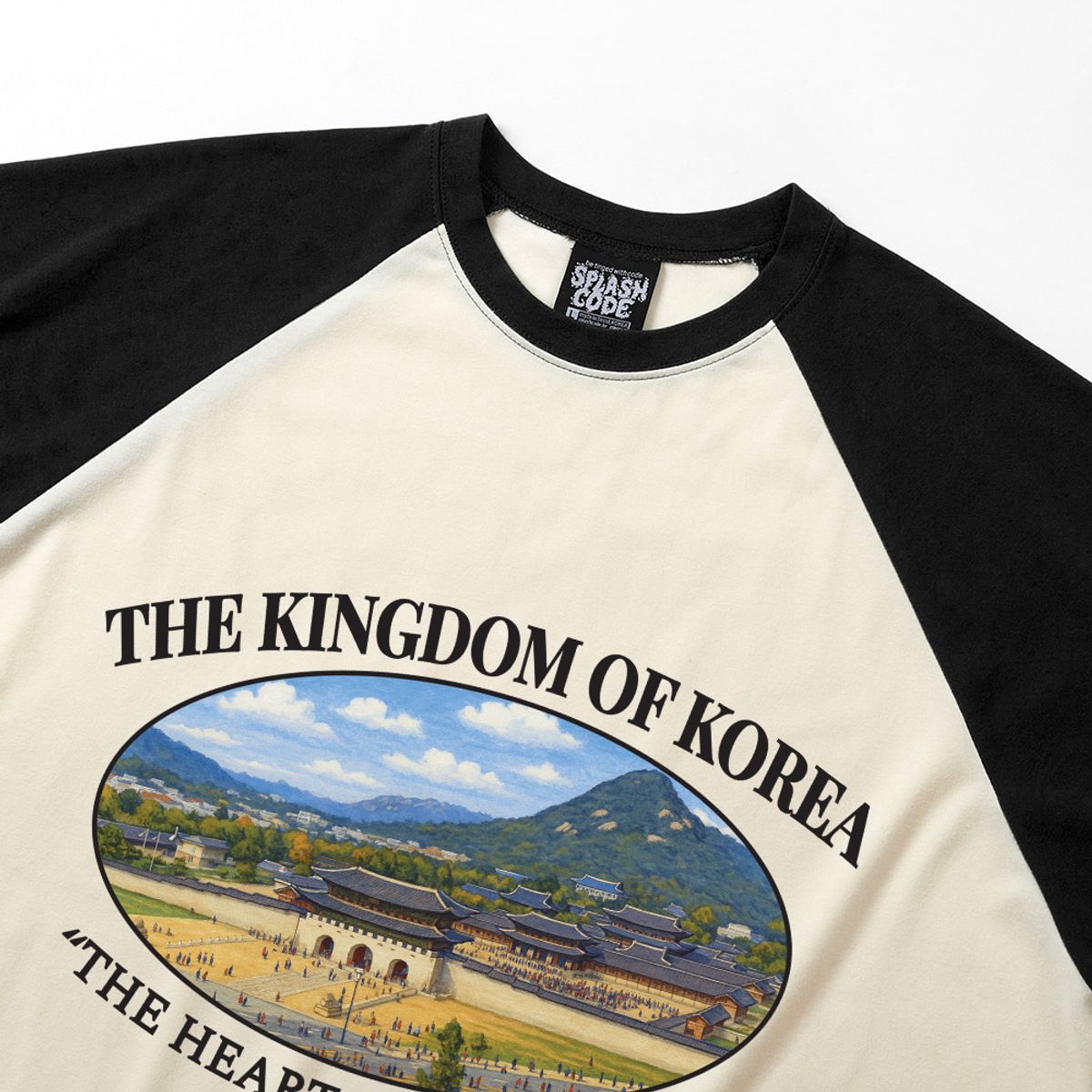 스플래시코드(SPLASHCODE) 래글런 롱슬리브 크림 - 킹덤오브코리아(Kingdom of Korea)