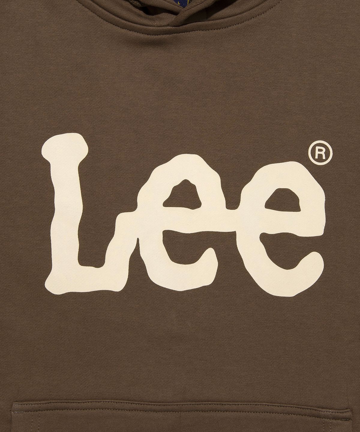 리(LEE) 빅 트위치 로고 후드 티셔츠 브라운