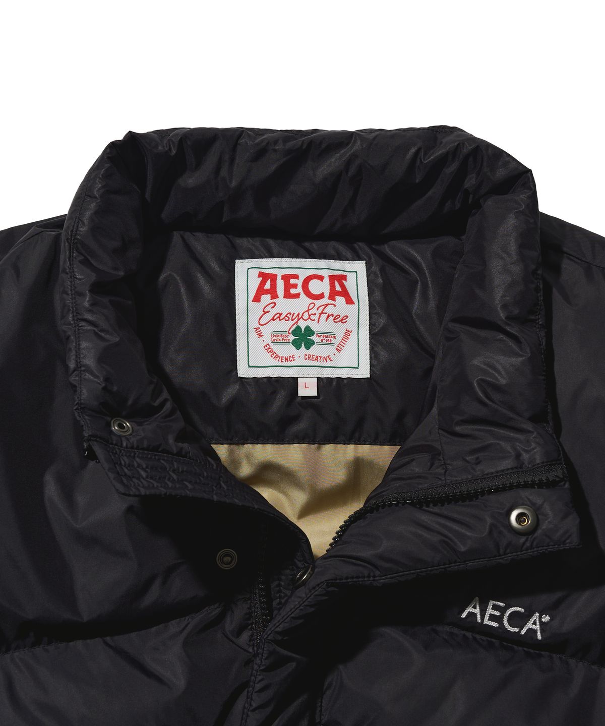 에이카화이트(AECA) AECA CURVED SHORT PUFFER JUMPER-BLACK