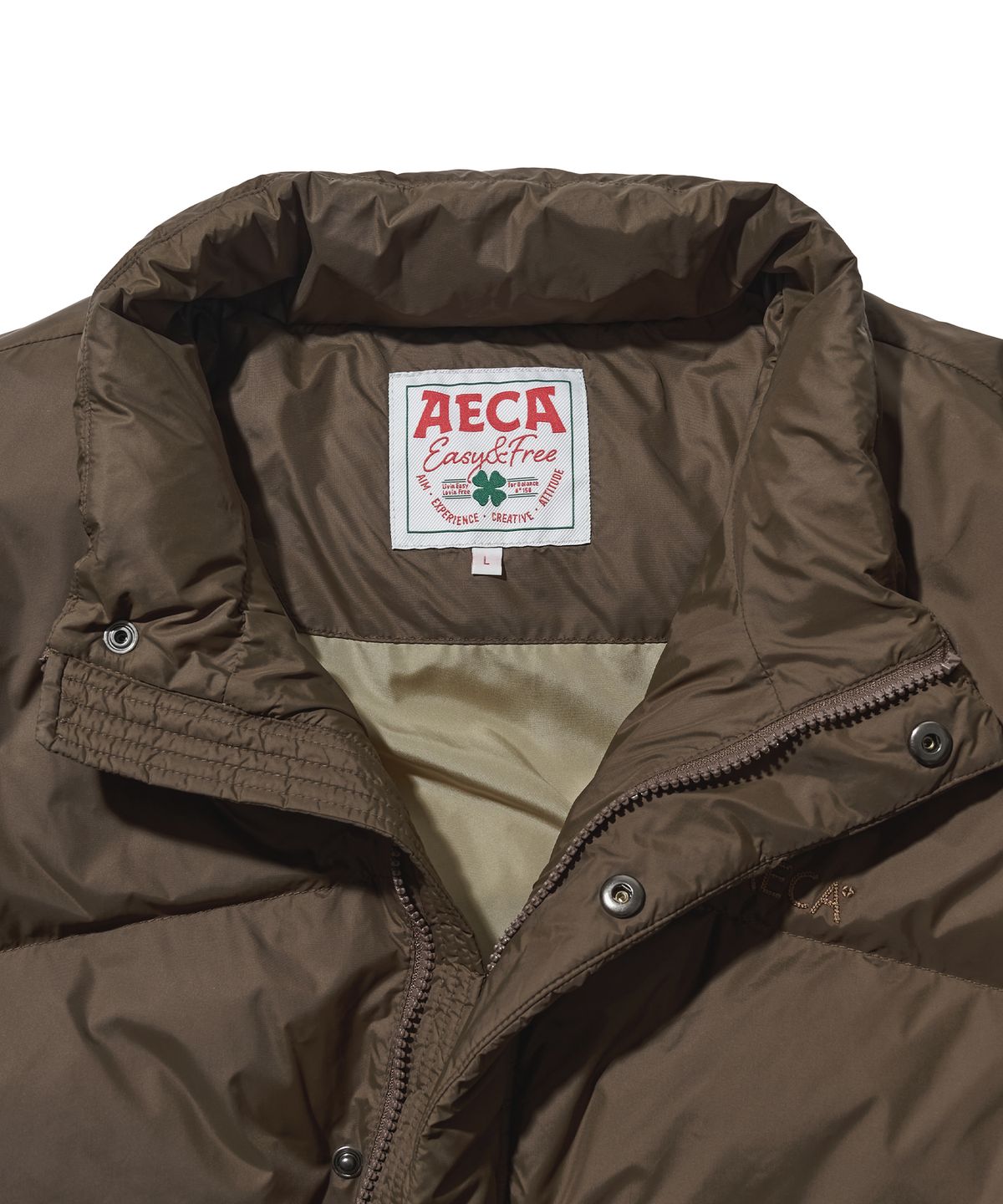 에이카화이트(AECA) AECA CURVED SHORT PUFFER JUMPER-BROWN