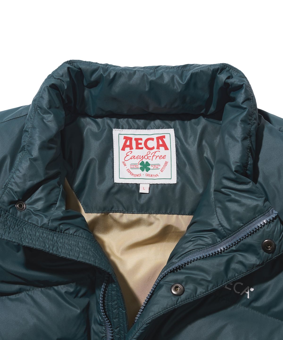 에이카화이트(AECA) AECA CURVED SHORT PUFFER JUMPER-VINTAGE BLUE