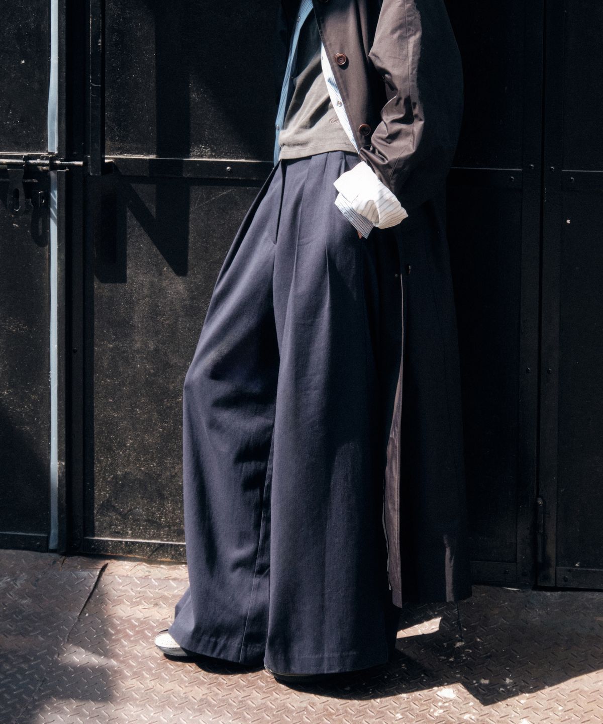 씨타(CITTA) Like Skirt Maxi Wide Slacks_CTB554(Navy)