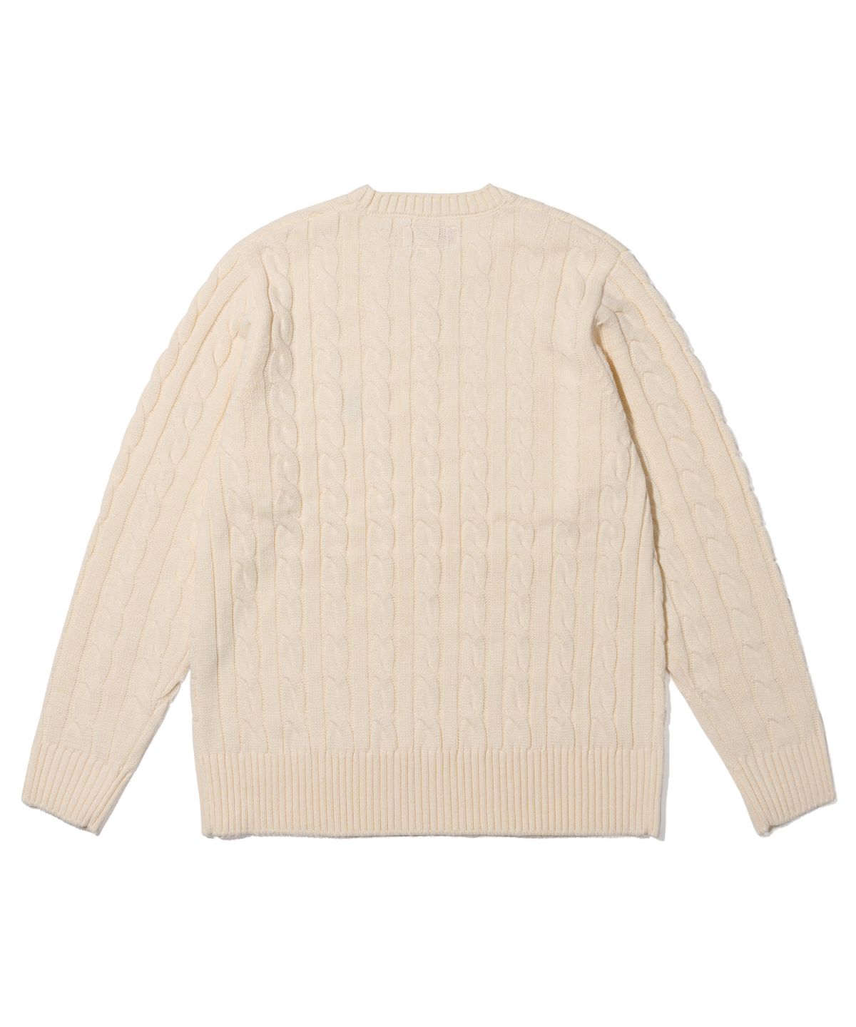 에이카화이트(AECA) AECA CLOVER CASUAL CABLE KNIT-IVORY