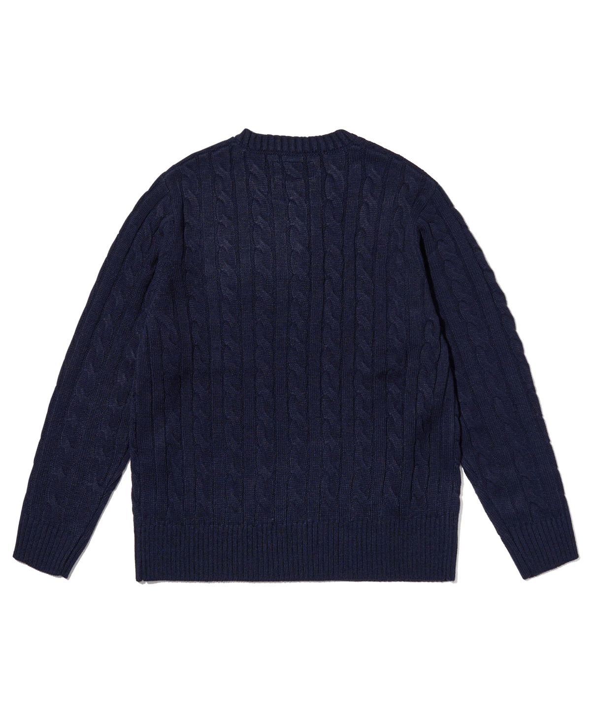 에이카화이트(AECA) AECA CLOVER CASUAL CABLE KNIT-NAVY