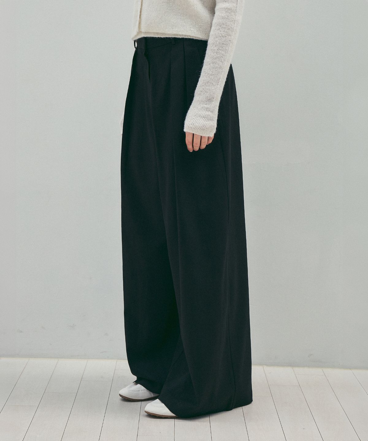 씨타(CITTA) Like Skirt Maxi Wide Slacks_CTB554(Black)