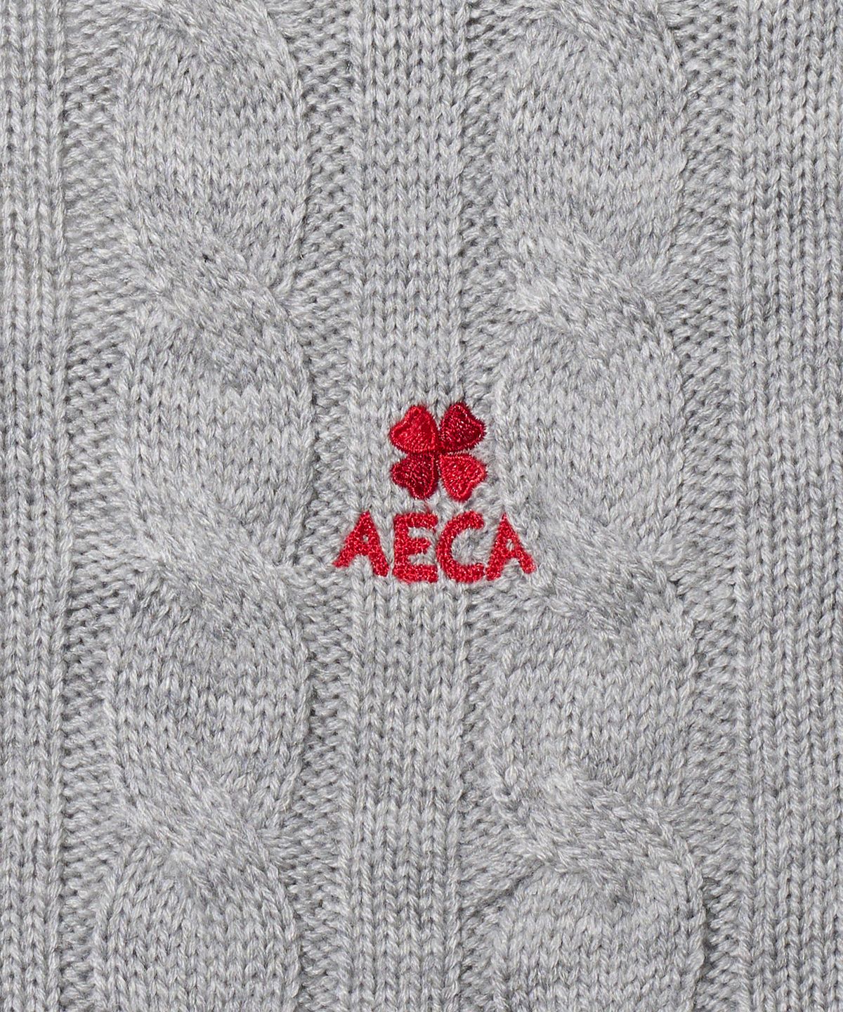 에이카화이트(AECA) AECA CLOVER CASUAL CABLE KNIT-GREY