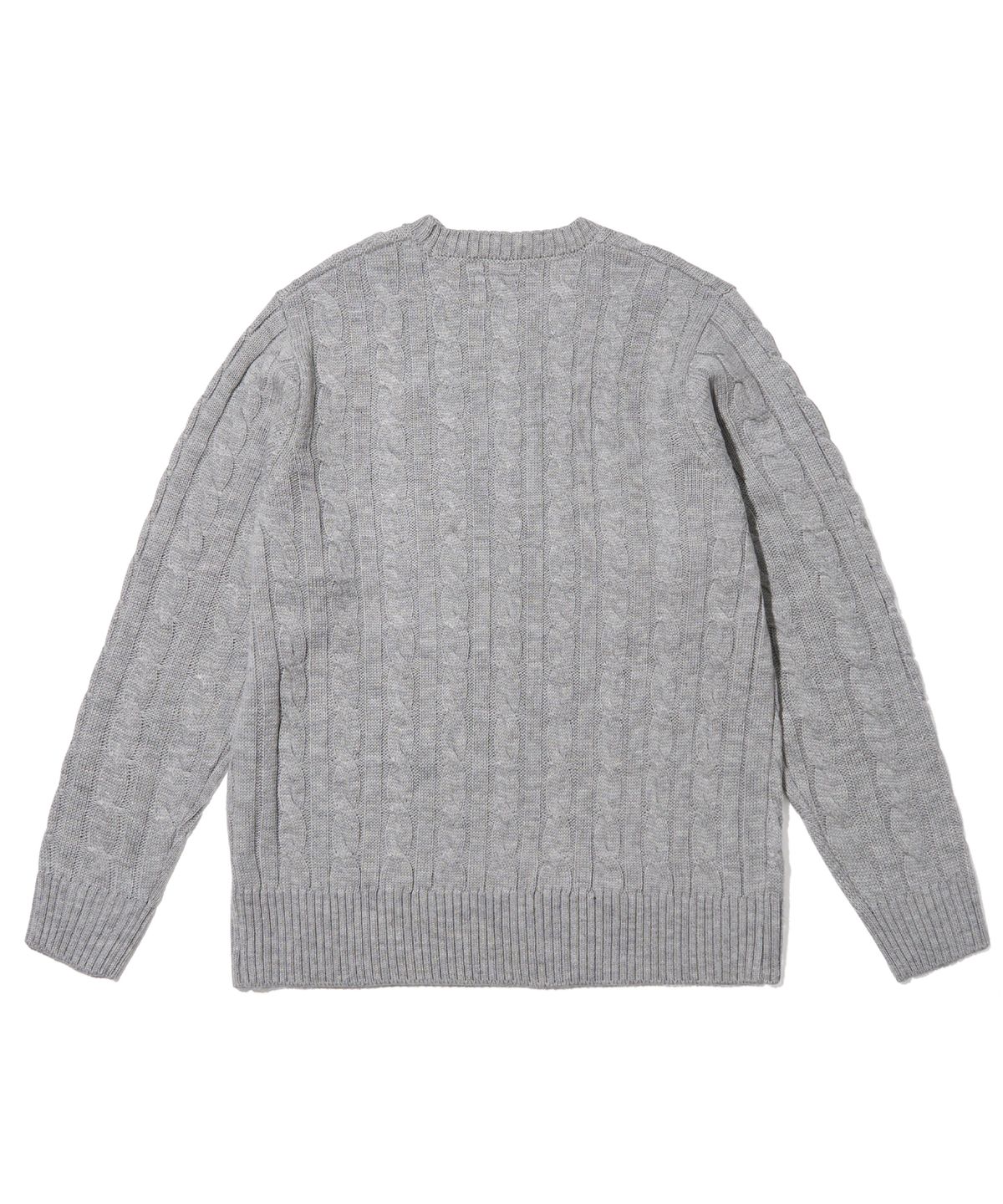 에이카화이트(AECA) AECA CLOVER CASUAL CABLE KNIT-GREY