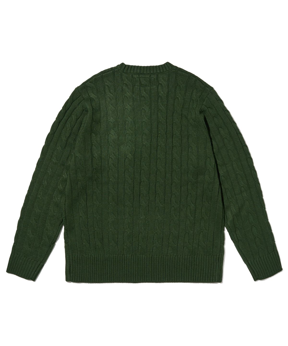 에이카화이트(AECA) AECA CLOVER CASUAL CABLE KNIT-GREEN