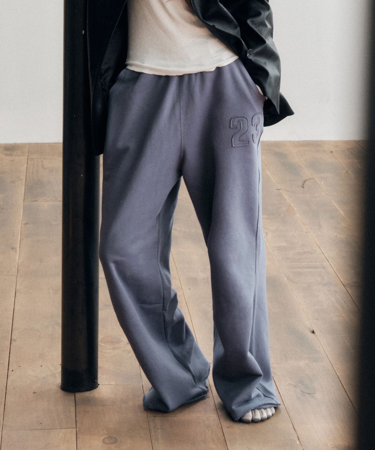 씨타(CITTA) Every Day No.23 Patch Sweat Pants_CTB552(Purple Blue)