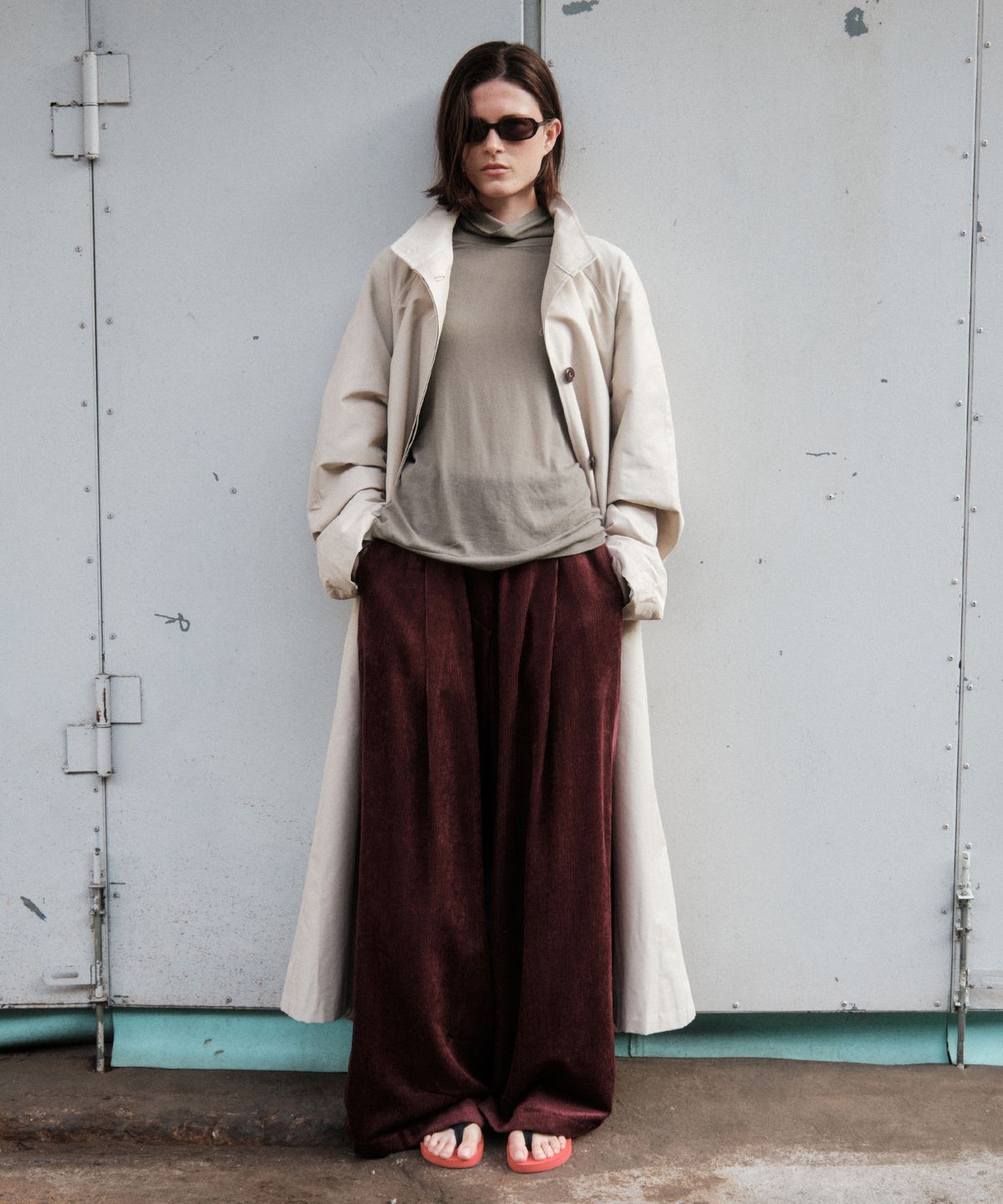 씨타(CITTA) Wool Blend Wide Banding Corduroy Pants_CTB551(Purple)