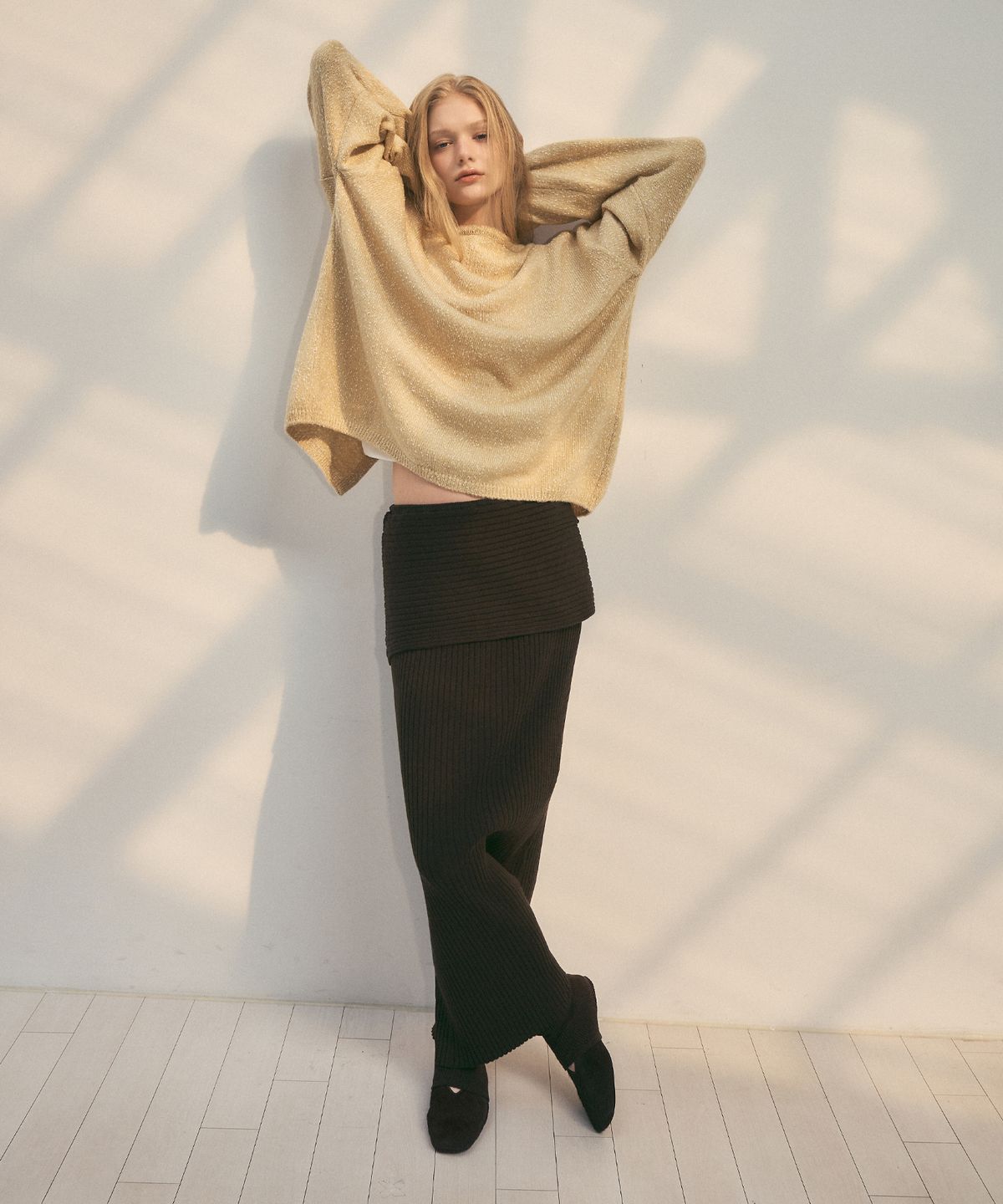 씨타(CITTA) Every Day Comfort Knit Long Skirt_CTS622(Cocoa)