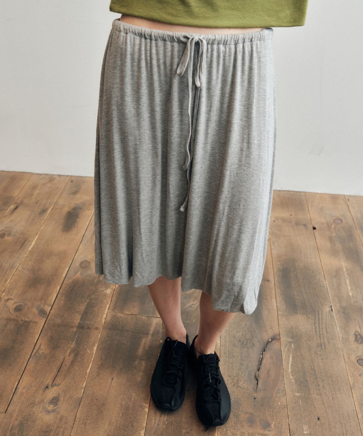 씨타(CITTA) Every Day Comfort Balloon Midi Skirt_CTS621(Melange Grey)