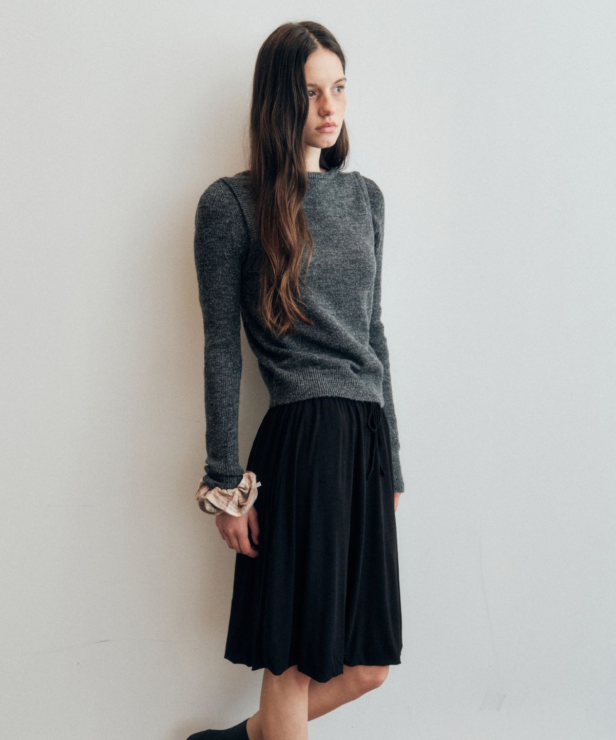 씨타(CITTA) Every Day Comfort Balloon Midi Skirt_CTS621(Black)