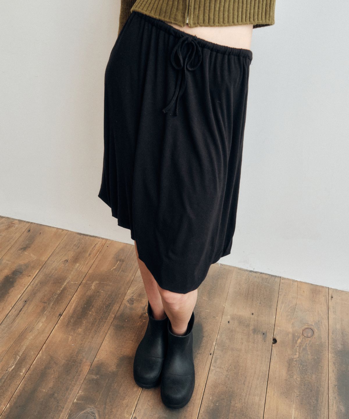 씨타(CITTA) Every Day Comfort Balloon Midi Skirt_CTS621(Black)