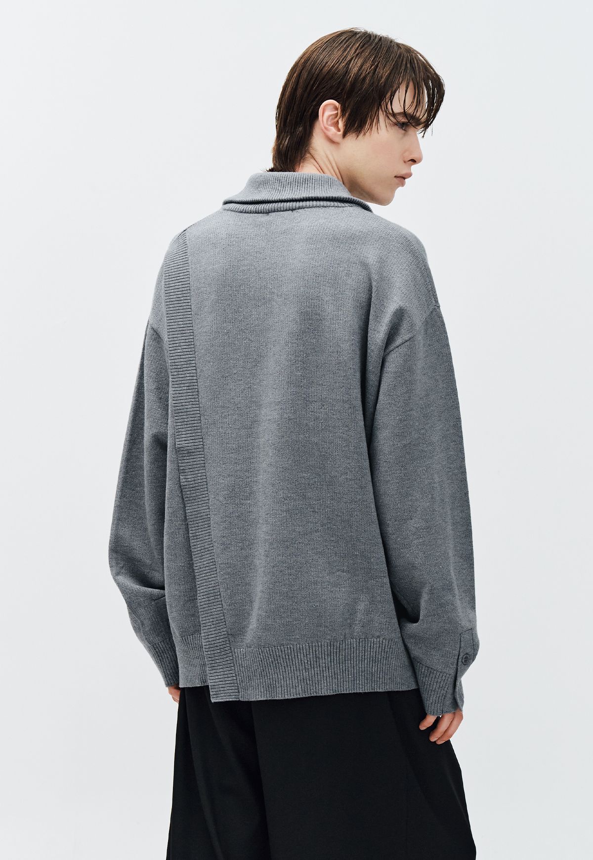 지오송지오(ZIOSONGZIO) 셈블런스 하이넥 니트 그레이 ZH5KT816GY