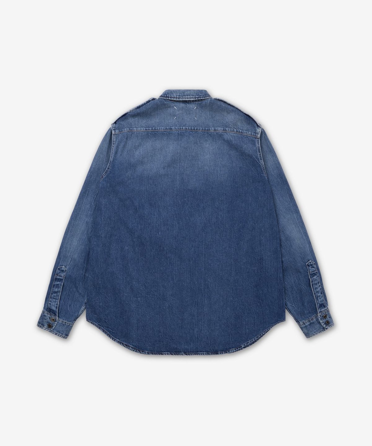 메종 마르지엘라(MAISON MARGIELA) 워시드 롱슬리브 데님 셔츠 - 블루 / S50DT0064M30034961