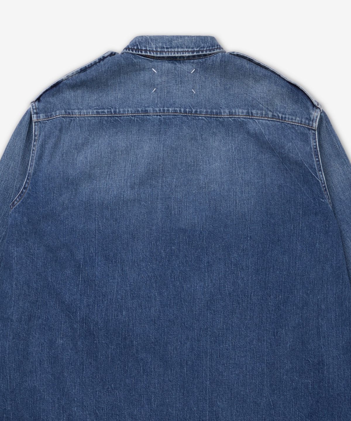 메종 마르지엘라(MAISON MARGIELA) 워시드 롱슬리브 데님 셔츠 - 블루 / S50DT0064M30034961