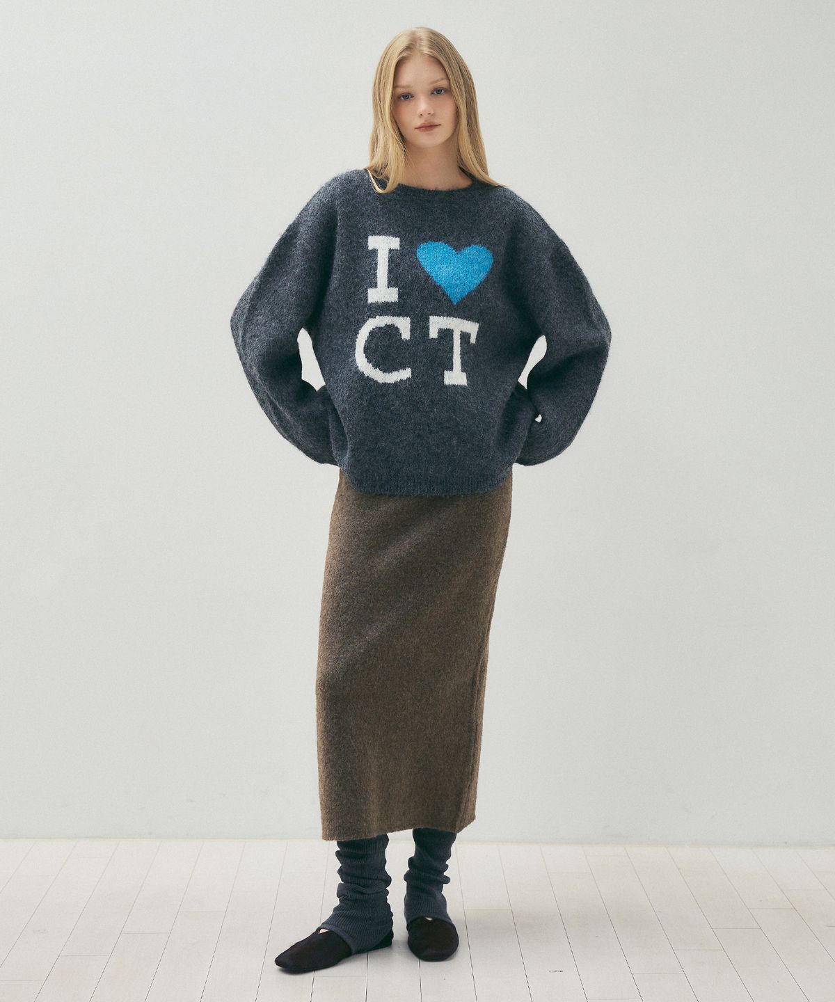 씨타(CITTA) Comfort Wool Long Knit Dress_CTOP712(Brown)