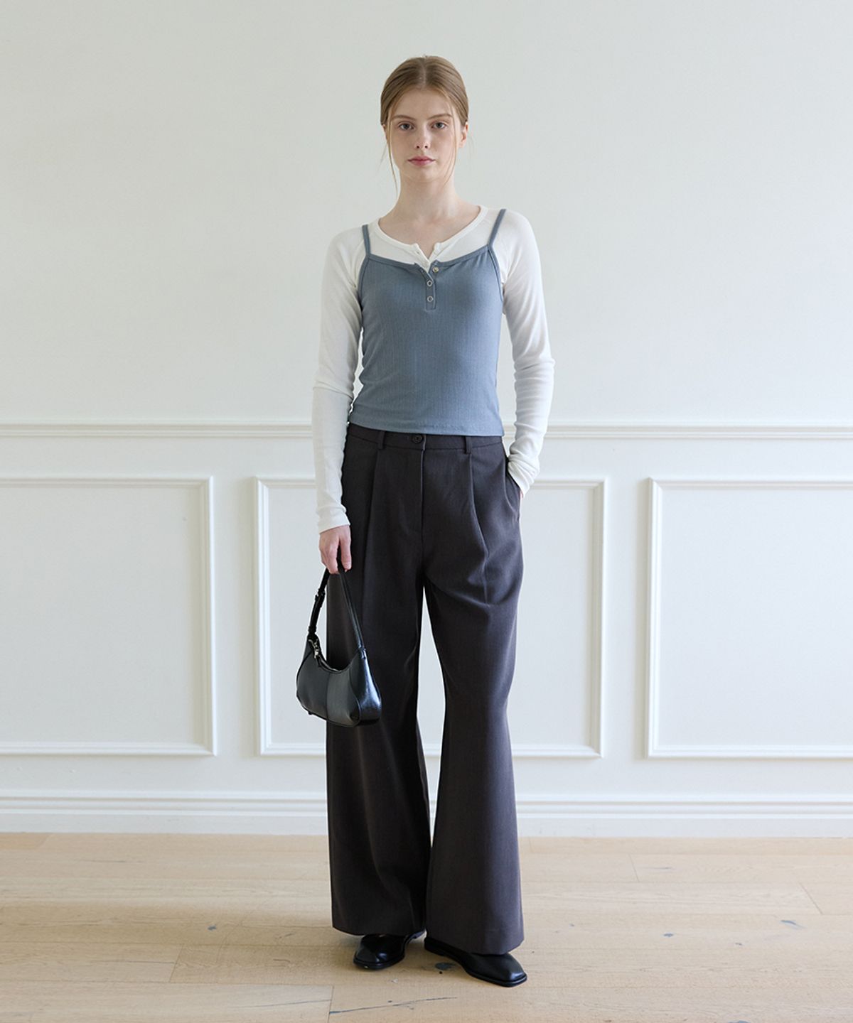 에드워드벌룬(EDWARD BALLOON) Ring Snap Sleeveless - Fog Blue