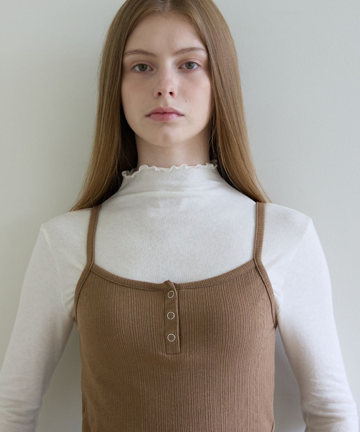 에드워드벌룬(EDWARD BALLOON) Ring Snap Sleeveless - Beige
