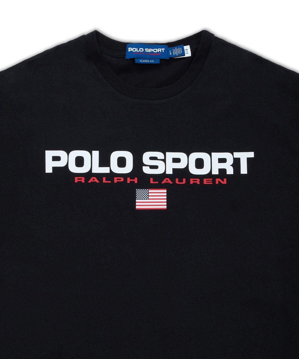 폴로 랄프 로렌(POLO RALPH LAUREN) 클래식핏 폴로 스포츠 저지 티셔츠-블랙