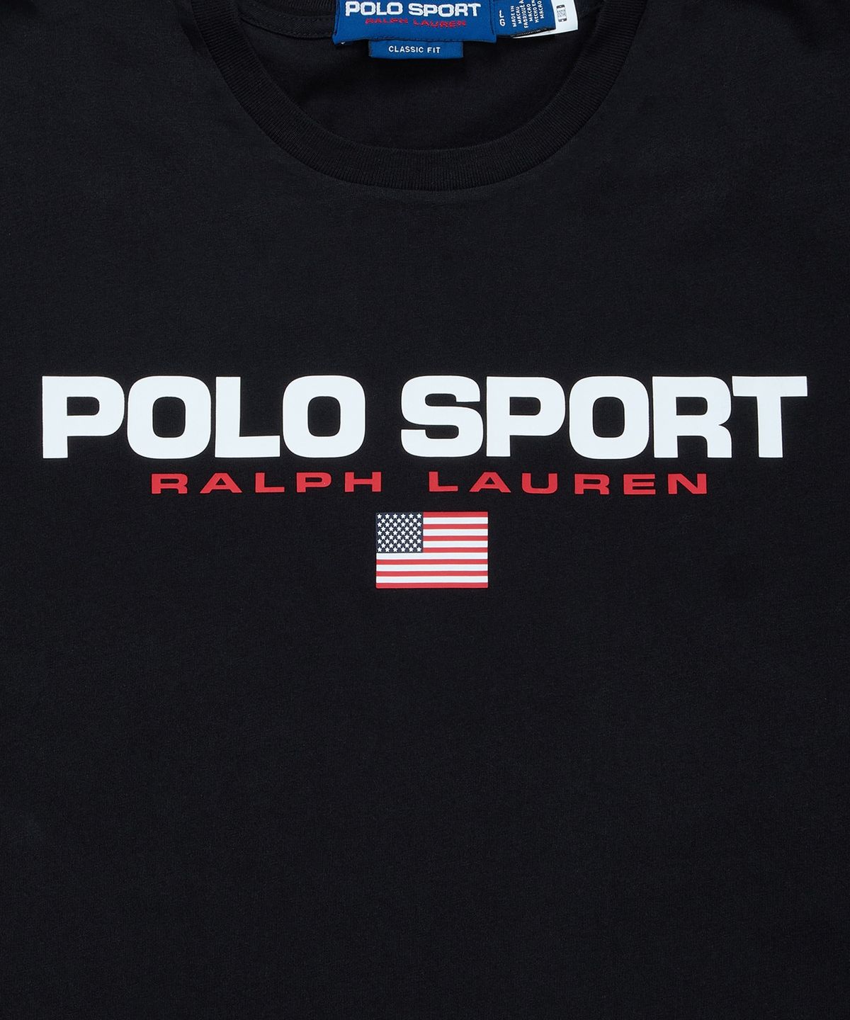 폴로 랄프 로렌(POLO RALPH LAUREN) 클래식핏 폴로 스포츠 저지 티셔츠-블랙