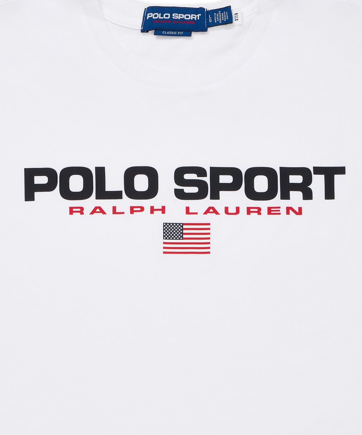 폴로 랄프 로렌(POLO RALPH LAUREN) 클래식핏 폴로 스포츠 저지 티셔츠-화이트