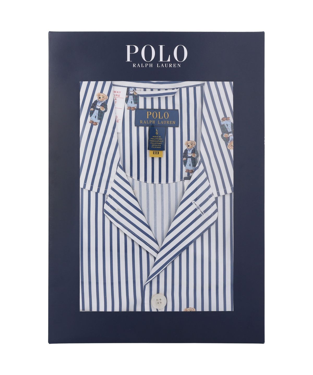 폴로 랄프 로렌(POLO RALPH LAUREN) 스트라이프 코튼 파자마 세트-멀티 컬러