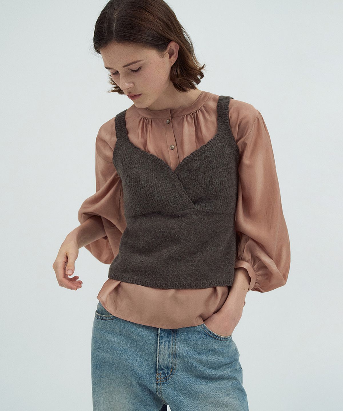 라메레이(LAMEREI) Wrap Knit Bustier[LMBEAUKN288]-3color