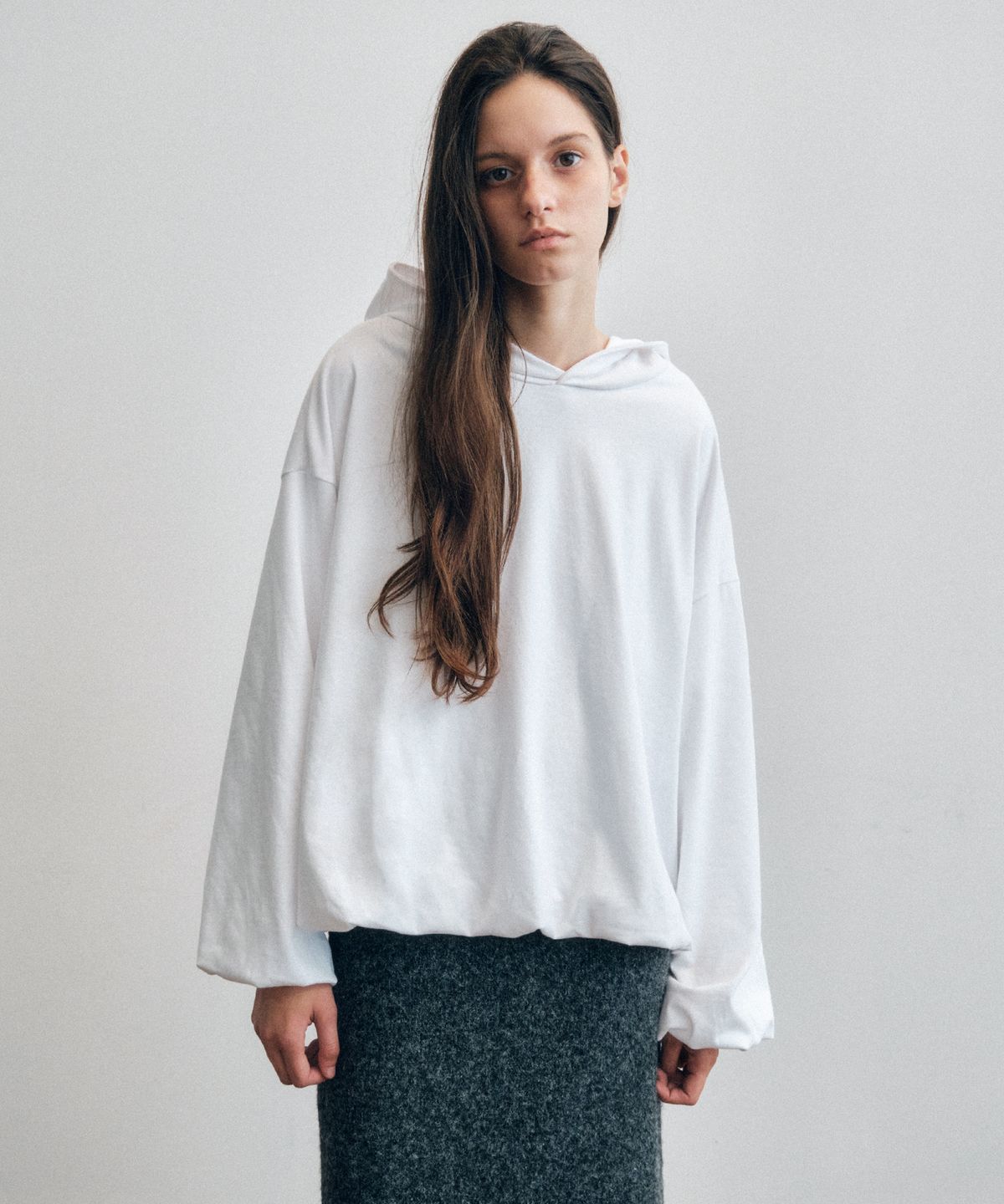 씨타(CITTA) Comfort Balloon Hoodie T-Shirt_CTT389(White)