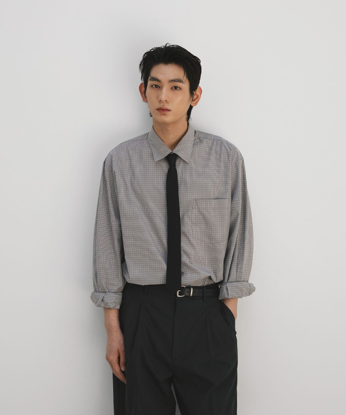 어나더 오피스(ANOTHER OFFICE) Commuter Silk Tie (Twill black)