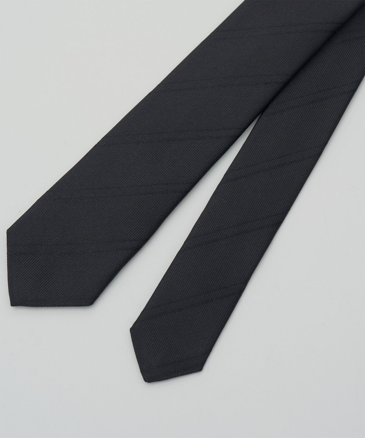 어나더 오피스(ANOTHER OFFICE) Commuter Silk Tie (Stripe black)
