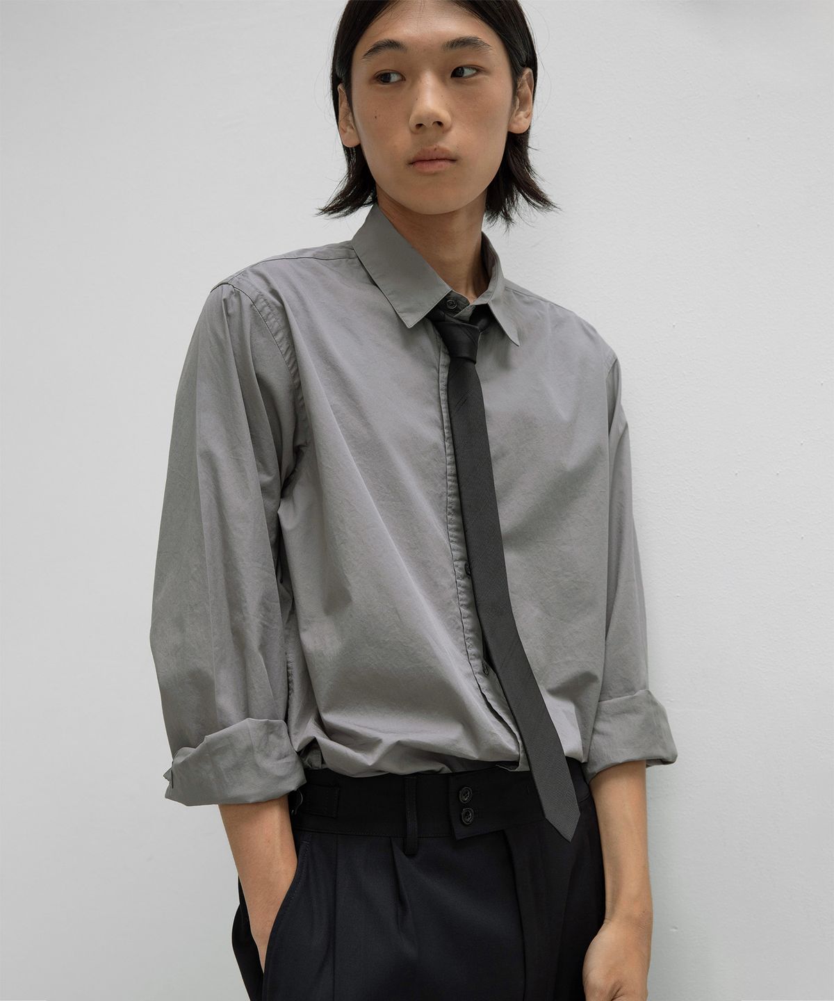 어나더 오피스(ANOTHER OFFICE) Commuter Silk Tie (Stripe black)