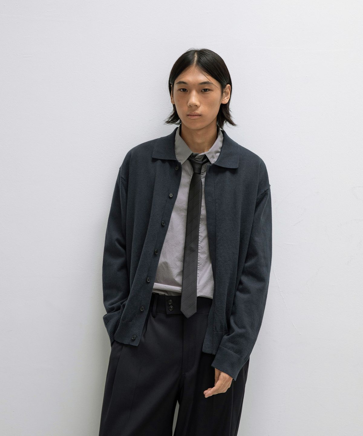 어나더 오피스(ANOTHER OFFICE) Commuter Silk Tie (Stripe black)
