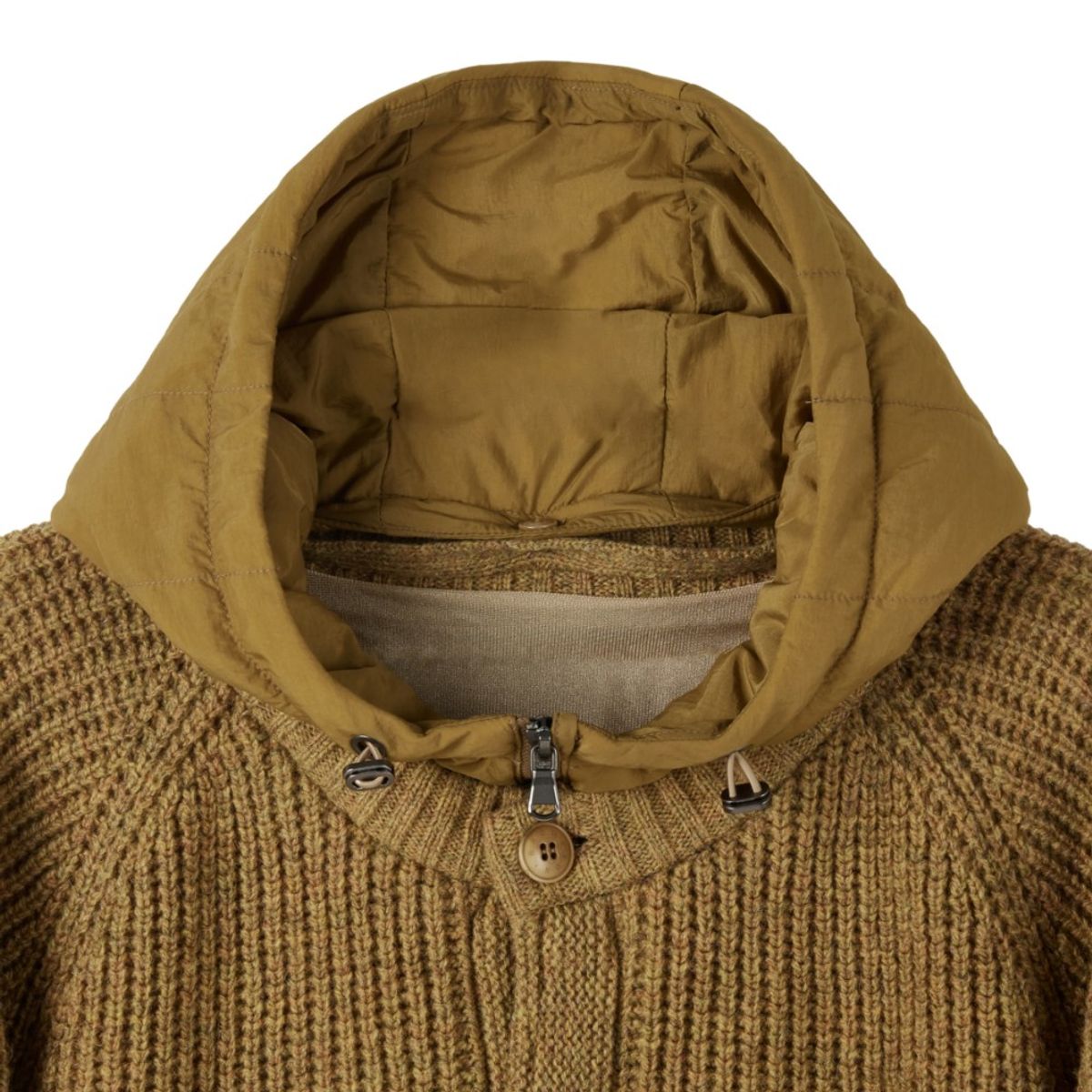 브롬톤 런던(BROMPTON LONDON) SHETLAND WOOL HOOD CARDIGAN - MUSTARD (P254UCD431)