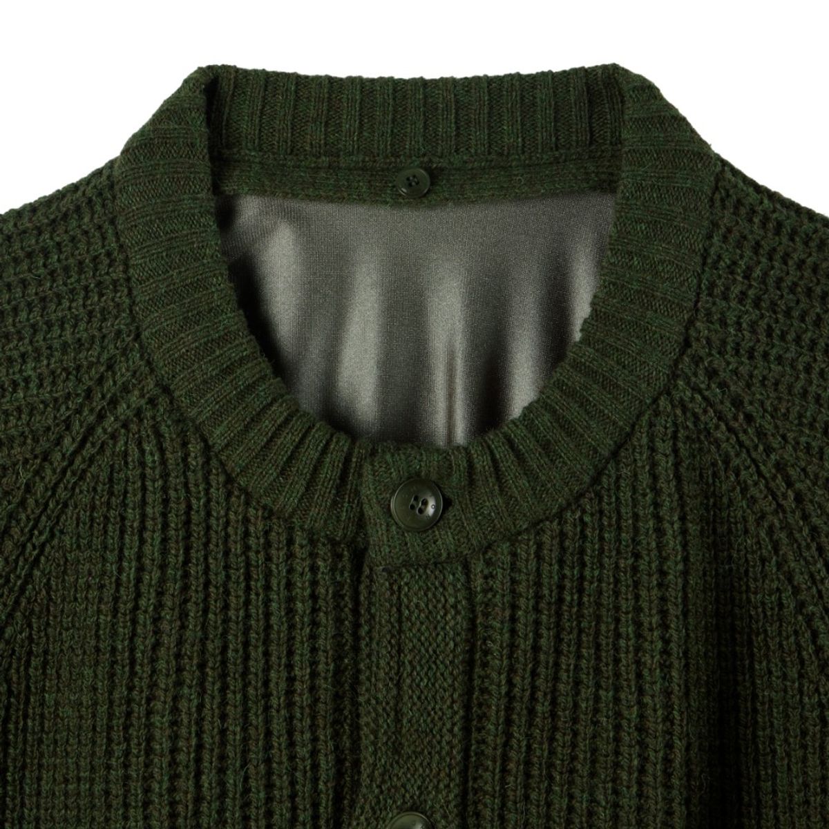 브롬톤 런던(BROMPTON LONDON) SHETLAND WOOL HOOD CARDIGAN - KHAKI (P254UCD431)