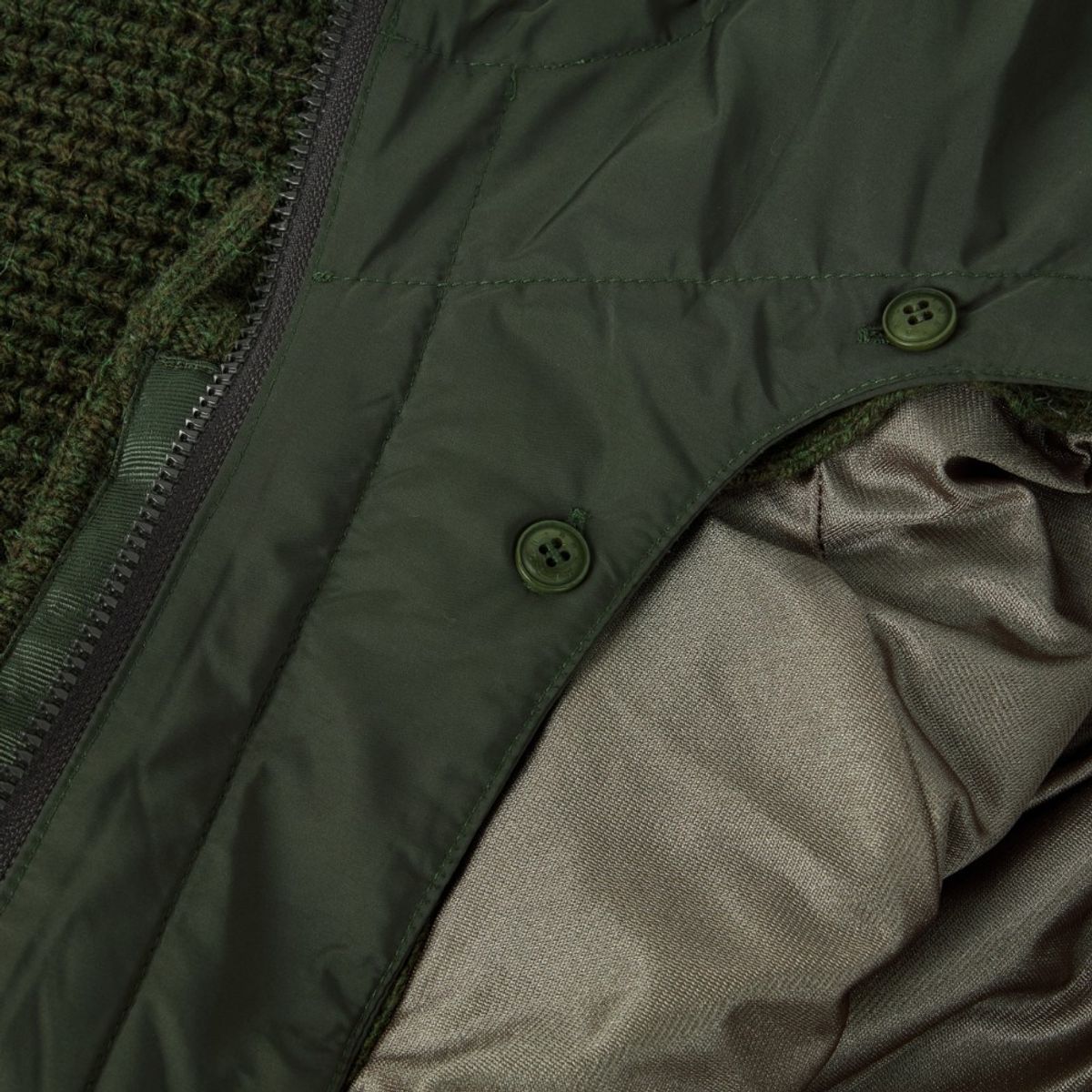 브롬톤 런던(BROMPTON LONDON) SHETLAND WOOL HOOD CARDIGAN - KHAKI (P254UCD431)