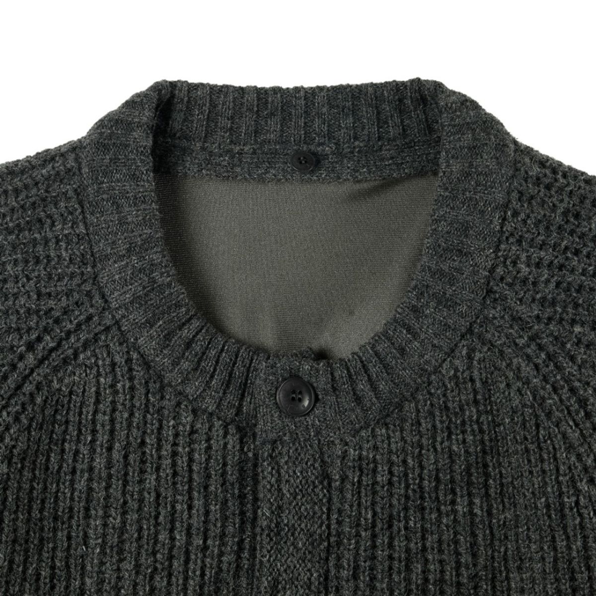 브롬톤 런던(BROMPTON LONDON) SHETLAND WOOL HOOD CARDIGAN - C/GREY (P254UCD431)