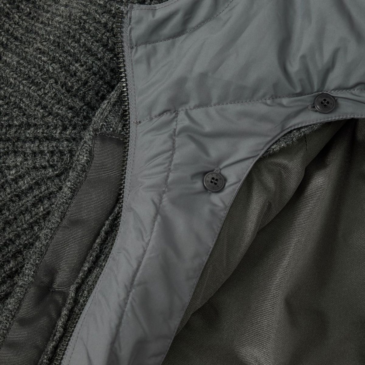 브롬톤 런던(BROMPTON LONDON) SHETLAND WOOL HOOD CARDIGAN - C/GREY (P254UCD431)